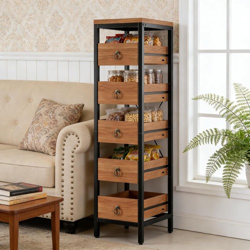 Tier wooden storage rack - wooden,